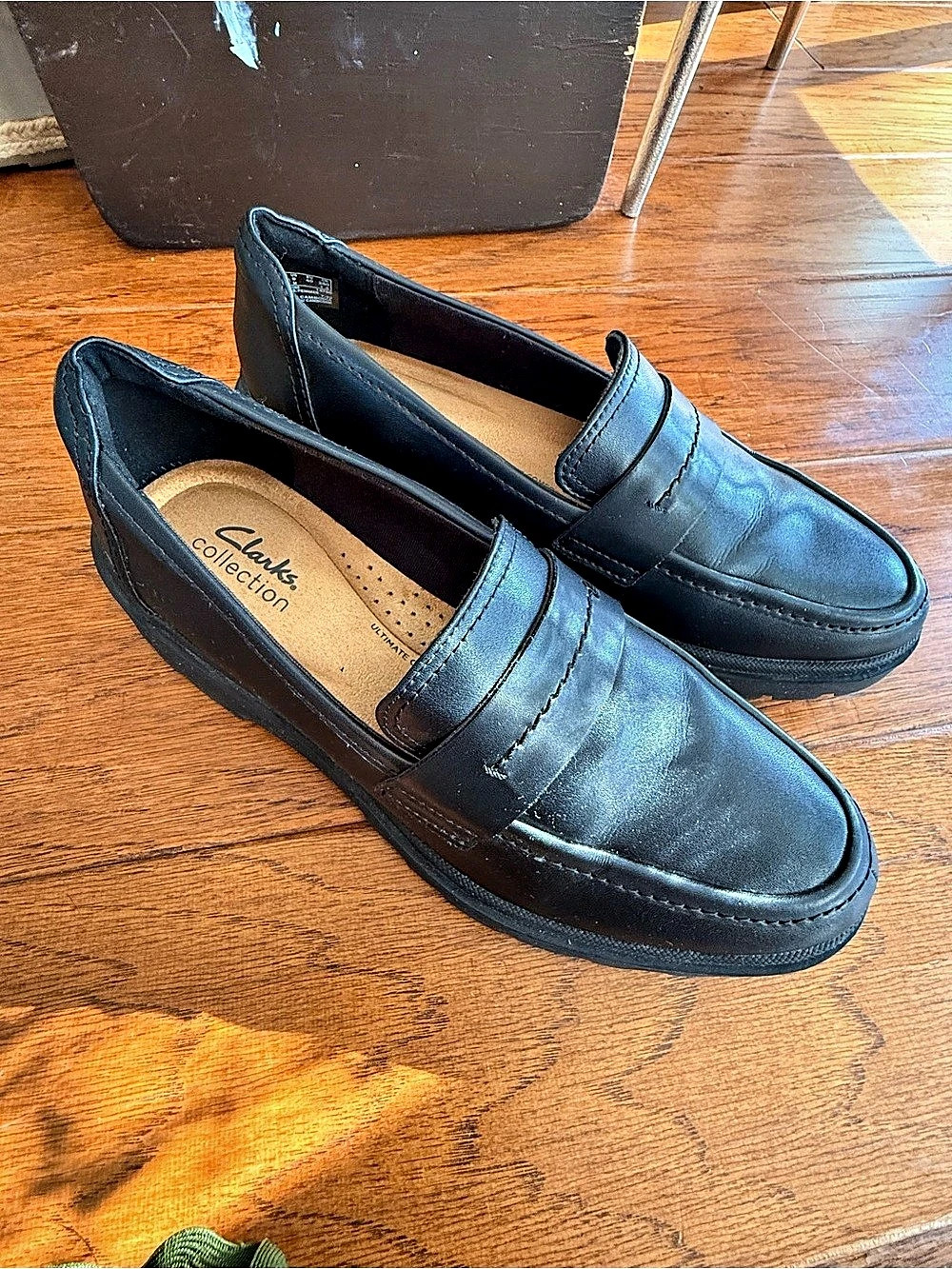 Clarks Westlynn Bella Black Platform Loafers